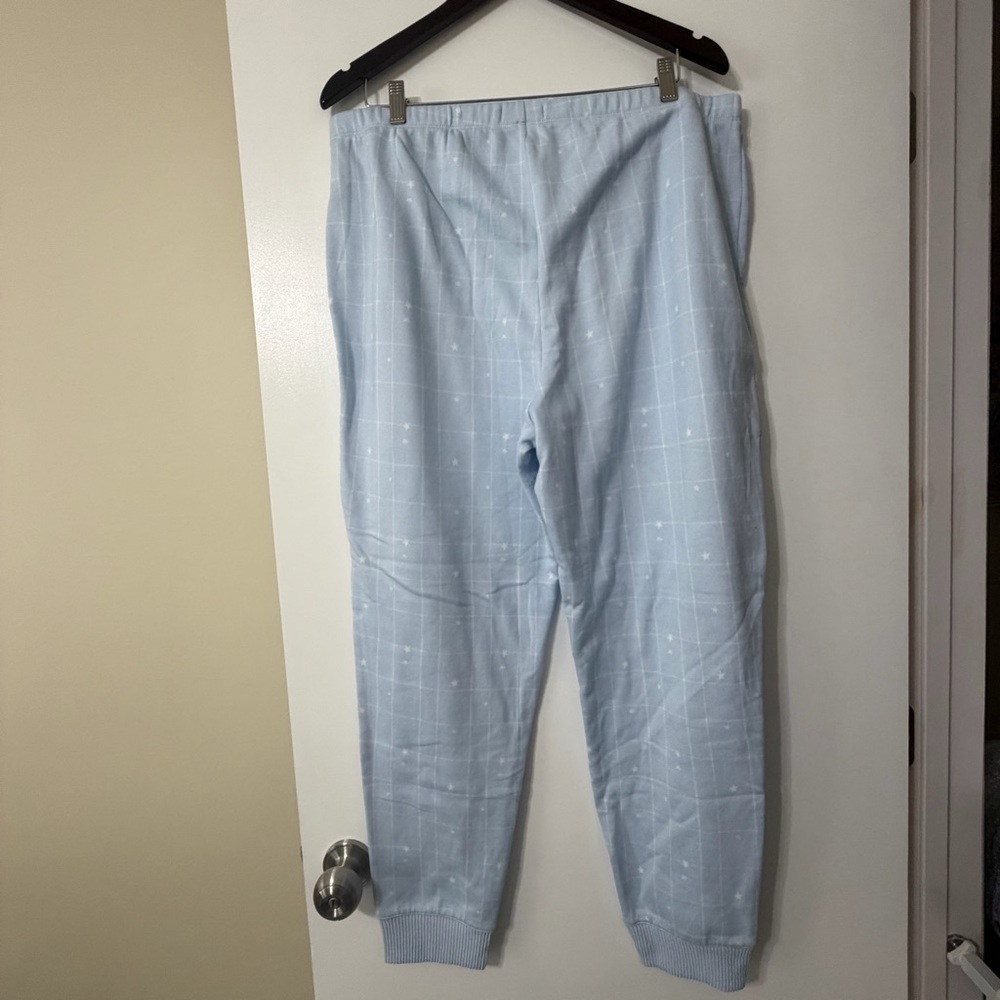 LC Lauren Conrad Twinkle Twinkle Pajamas Joggers White and Blue Size XL - Picture 11 of 11